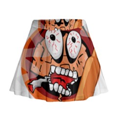 Brain Cartoon Animation Mini Flare Skirt by Jancukart