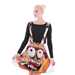 Brain Cartoon Animation Suspender Skater Skirt