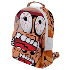 Brain Cartoon Animation Flap Pocket Backpack (small)