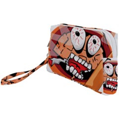 Brain Cartoon Animation Wristlet Pouch Bag (small)