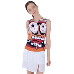 Brain Cartoon Animation Women s Sleeveless Sports Top