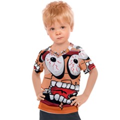 Brain Cartoon Animation Kids  Sports Tee