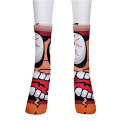 Brain Cartoon Animation Crew Socks