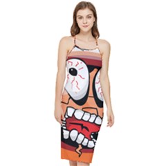 Brain Cartoon Animation Bodycon Cross Back Summer Dress