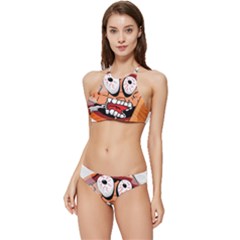 Brain Cartoon Animation Banded Triangle Bikini Set by Jancukart