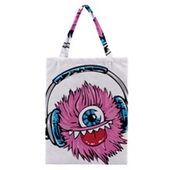 Monster-headphones-headset-listen Classic Tote Bag