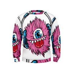 Monster-headphones-headset-listen Kids  Sweatshirt