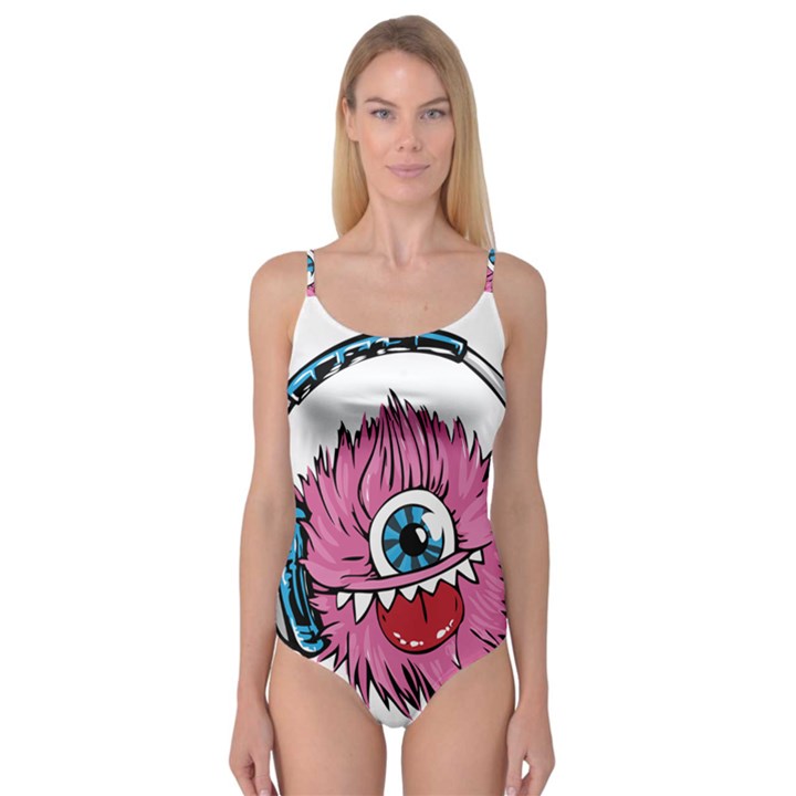 Monster-headphones-headset-listen Camisole Leotard 