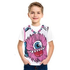 Monster-headphones-headset-listen Kids  Basketball Tank Top