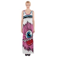 Monster-headphones-headset-listen Thigh Split Maxi Dress