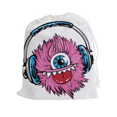 Monster-headphones-headset-listen Drawstring Pouch (2xl)