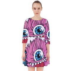 Monster-headphones-headset-listen Smock Dress