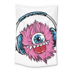 Monster-headphones-headset-listen Small Tapestry by Jancukart