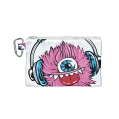 Monster-headphones-headset-listen Canvas Cosmetic Bag (small)