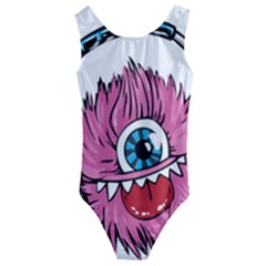 Monster-headphones-headset-listen Kids  Cut-out Back One Piece Swimsuit