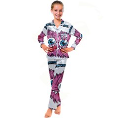 Monster-headphones-headset-listen Kid s Satin Long Sleeve Pajamas Set