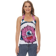 Monster-headphones-headset-listen Basic Halter Top