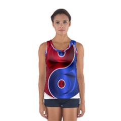 Yin Yang Eastern Asian Philosophy Sport Tank Top  by Jancukart