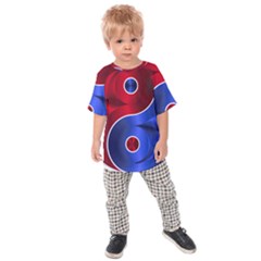 Yin Yang Eastern Asian Philosophy Kids  Raglan Tee