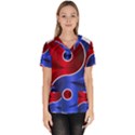 Yin Yang Eastern Asian Philosophy Women s V-Neck Scrub Top View1