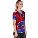 Yin Yang Eastern Asian Philosophy Women s V-Neck Scrub Top View3