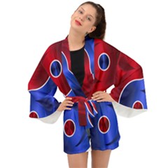 Yin Yang Eastern Asian Philosophy Long Sleeve Kimono by Jancukart