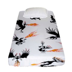 Dragon-phoenix-fire-bird-ancient Fitted Sheet (single Size)