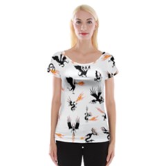 Dragon-phoenix-fire-bird-ancient Cap Sleeve Top