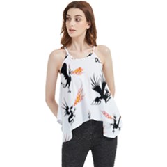 Dragon-phoenix-fire-bird-ancient Flowy Camisole Tank Top