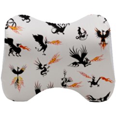 Dragon-phoenix-fire-bird-ancient Head Support Cushion