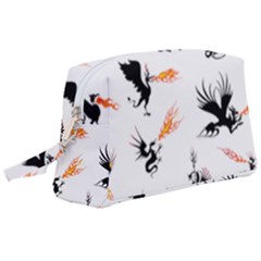 Dragon-phoenix-fire-bird-ancient Wristlet Pouch Bag (large)