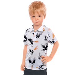 Dragon-phoenix-fire-bird-ancient Kids  Polo Tee