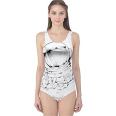 Astronaut-moon-space-astronomy One Piece Swimsuit by Jancukart