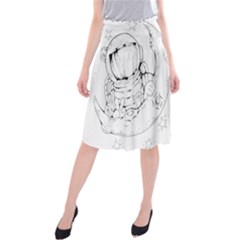 Astronaut-moon-space-astronomy Midi Beach Skirt by Jancukart