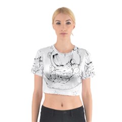 Astronaut-moon-space-astronomy Cotton Crop Top by Jancukart