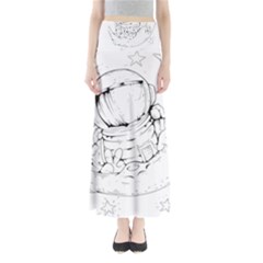 Astronaut-moon-space-astronomy Full Length Maxi Skirt by Jancukart