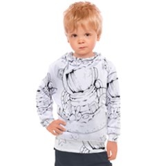 Astronaut-moon-space-astronomy Kids  Hooded Pullover by Jancukart