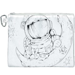 Astronaut-moon-space-astronomy Canvas Cosmetic Bag (xxxl) by Jancukart