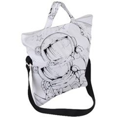 Astronaut-moon-space-astronomy Fold Over Handle Tote Bag