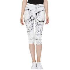 Astronaut-moon-space-astronomy Inside Out Lightweight Velour Capri Leggings 