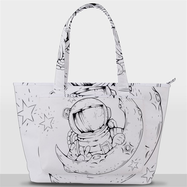 Astronaut-moon-space-astronomy Back Pocket Shoulder Bag 