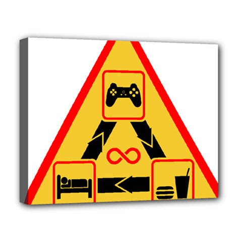 Gamer-geek-video-game-sign-fan Deluxe Canvas 20  X 16  (stretched) by Jancukart