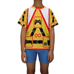 Gamer-geek-video-game-sign-fan Kids  Short Sleeve Swimwear