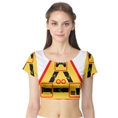 Gamer-geek-video-game-sign-fan Short Sleeve Crop Top