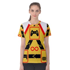 Gamer-geek-video-game-sign-fan Women s Cotton Tee