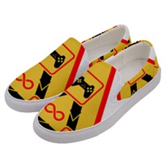 Gamer-geek-video-game-sign-fan Men s Canvas Slip Ons