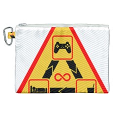 Gamer-geek-video-game-sign-fan Canvas Cosmetic Bag (xl)