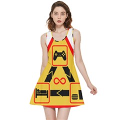 Gamer-geek-video-game-sign-fan Inside Out Reversible Sleeveless Dress