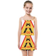 Gamer-geek-video-game-sign-fan Kids  Summer Sun Dress by Jancukart