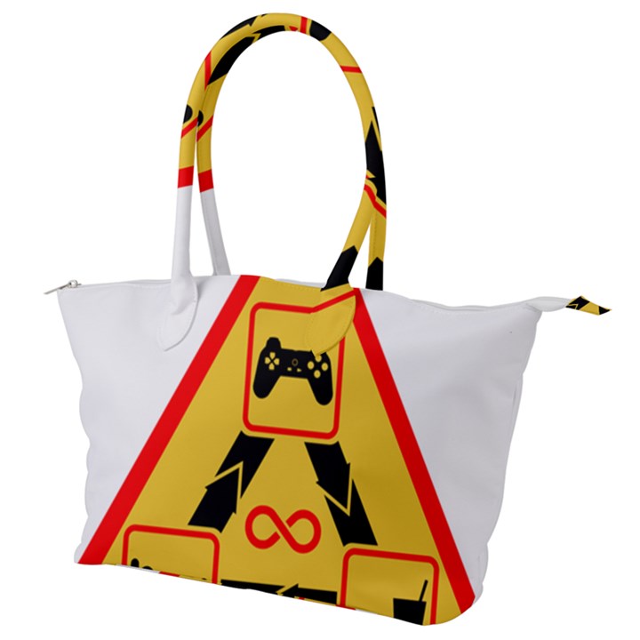 Gamer-geek-video-game-sign-fan Canvas Shoulder Bag